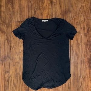 V neck green short sleeve t shirt